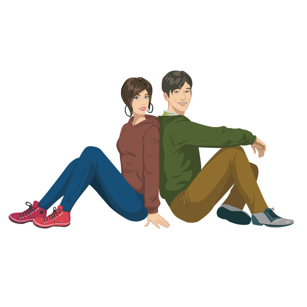 年轻的男孩和女孩图片下载