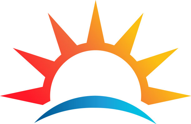 摘要太阳海滩标志符号图片下载