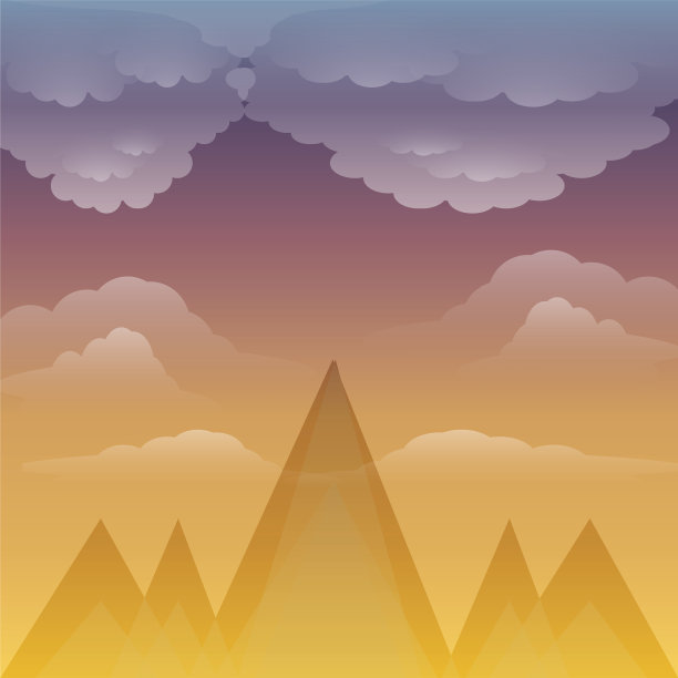 日落和阿尔卑斯山的设计图片下载