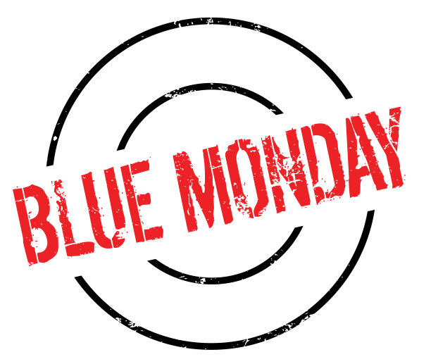 蓝色星期一橡皮图章图片下载