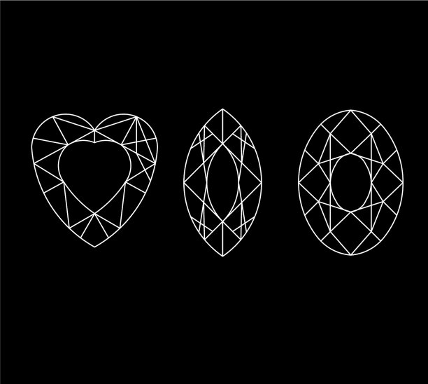 钻石套宝石绘图线水晶图片下载