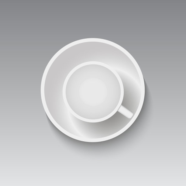 模拟咖啡杯俯视图图片下载