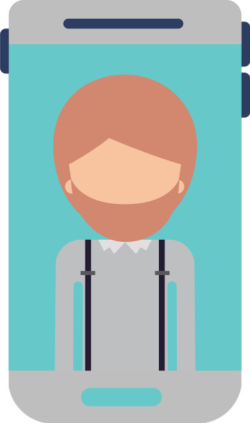 智能手机无脸男子头像图片与短图片下载