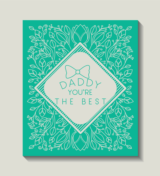 带领结的父亲节贺卡图片下载