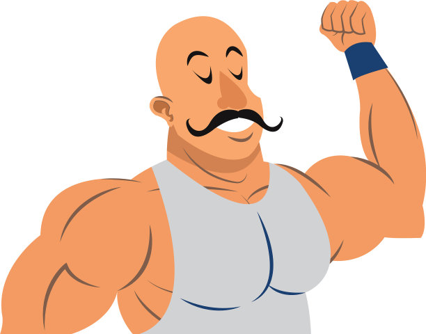 强壮的男子马戏团性格肌肉光头图片下载