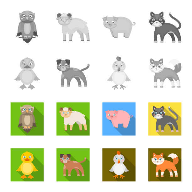 娱乐农场宠物和其他网络图标图片下载