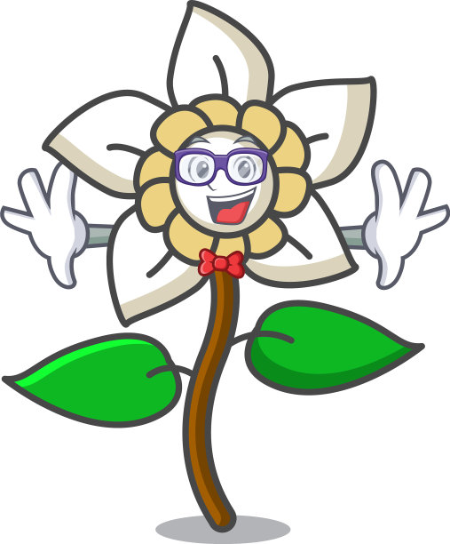 极客茉莉花卡通人物图片下载