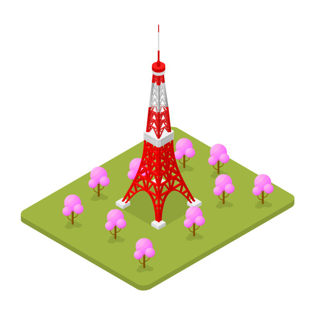 东京塔是日本首都的著名地标图片下载