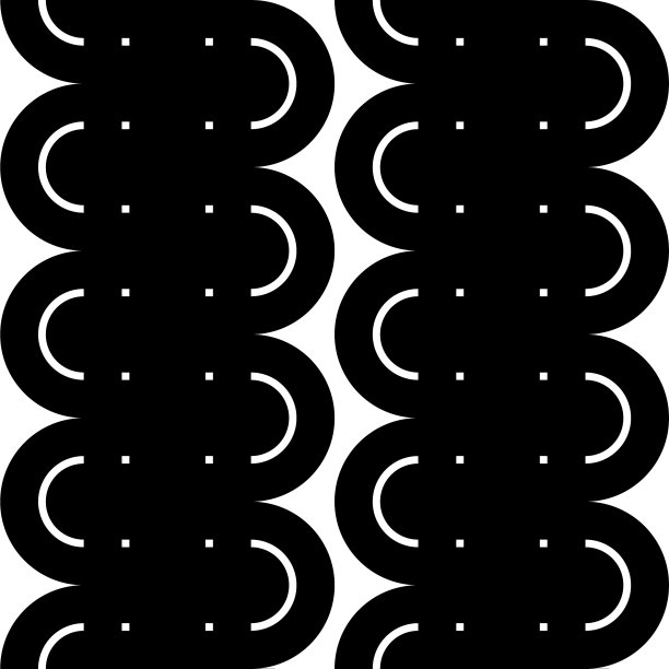 无缝单色波浪图案设计图片下载