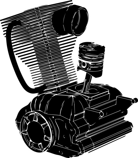 白色背景上的马达图片下载