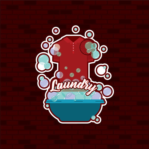 砖墙背景的t恤男布中图片下载