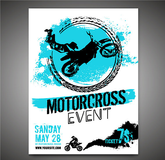 摩托车飞海报图片下载