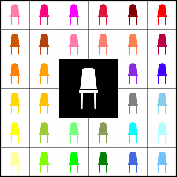 办公椅标志毡笔33彩色图片下载