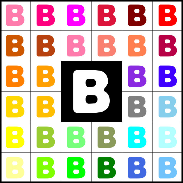 字母B符号设计模板元素图片下载