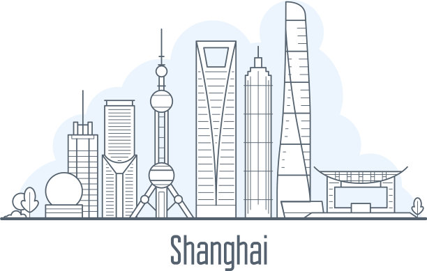 上海城市天际线-城市景观与地标图片下载