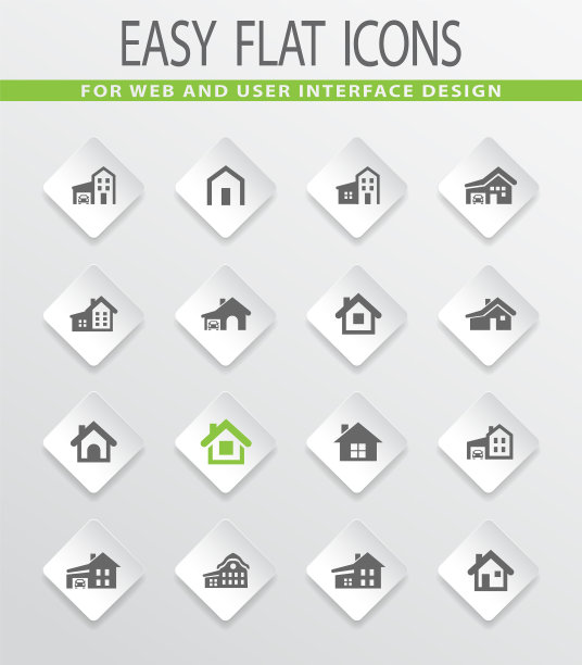 房子类型图标集图片下载