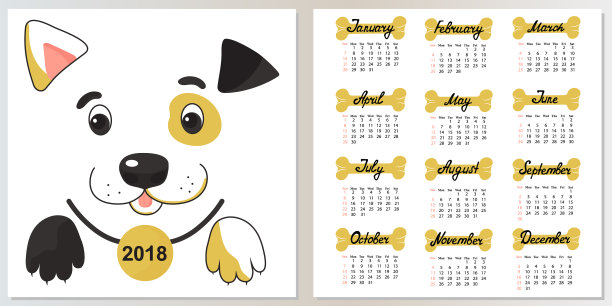 戴着项圈的搞笑狗，还有个挂历图片下载