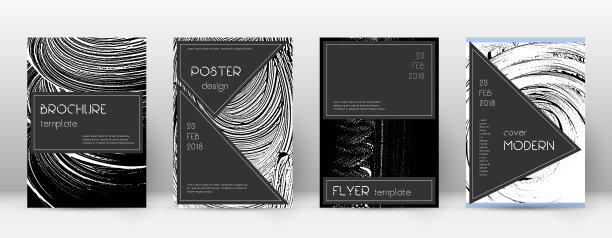 封面页设计模板黑色小册子图片下载