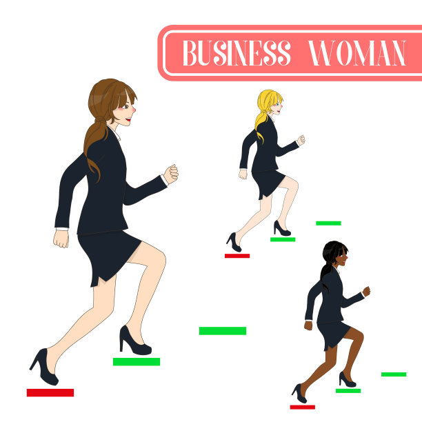 商界女性一路高升图片下载