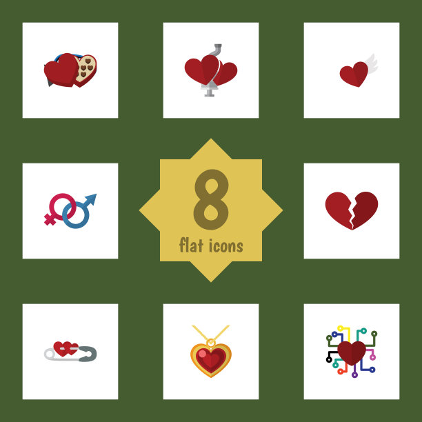 平图标爱套离婚性象征图片下载