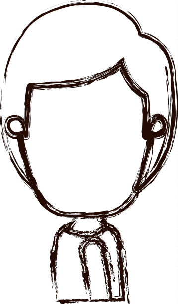 模糊的粗剪影漫画面无表情的一边图片下载