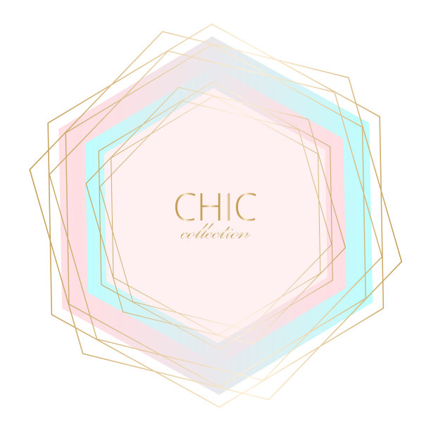 别致的几何卡片套装图片下载