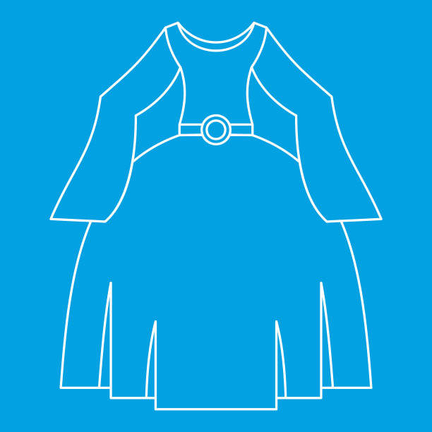 公主裙图标轮廓风格图片下载