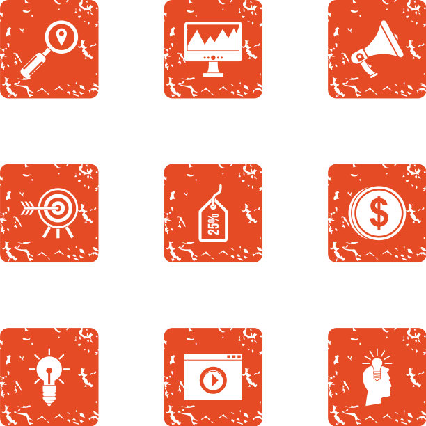 货币目标图标设置垃圾摇滚风格图片下载