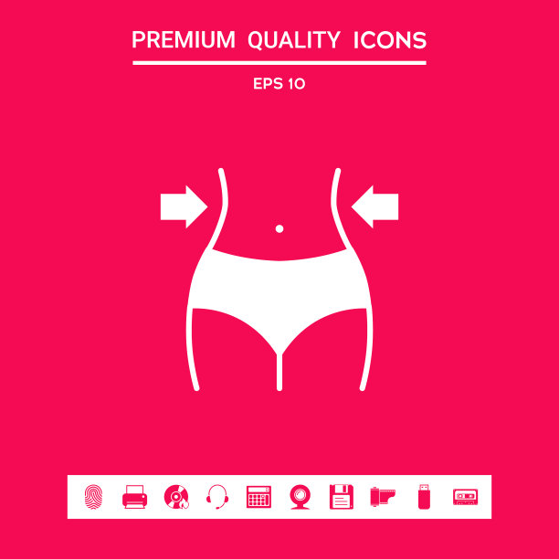 女性腰围减肥食谱腰围图标图片下载