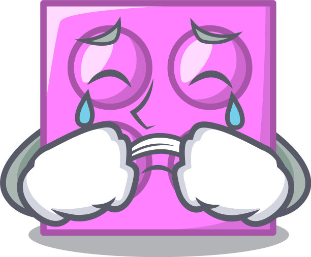 哭泣的玩具砖卡通吉祥物图片下载