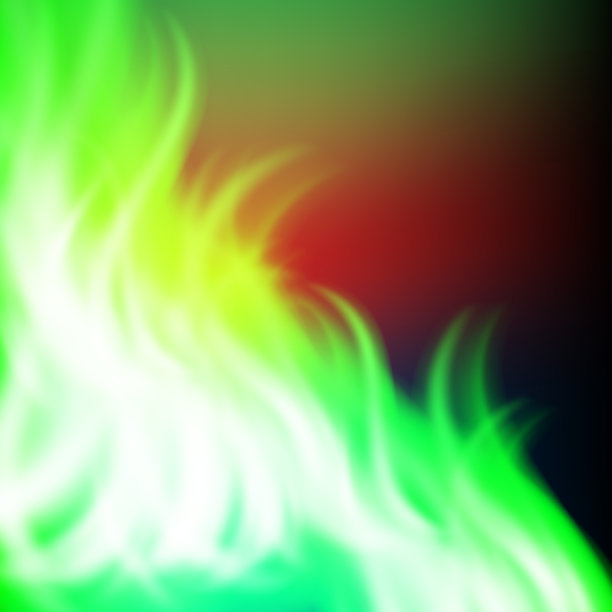 抽象彩虹绿火背景图片下载