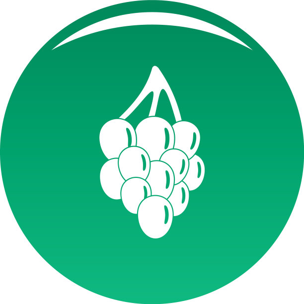 串葡萄图标绿色图片下载