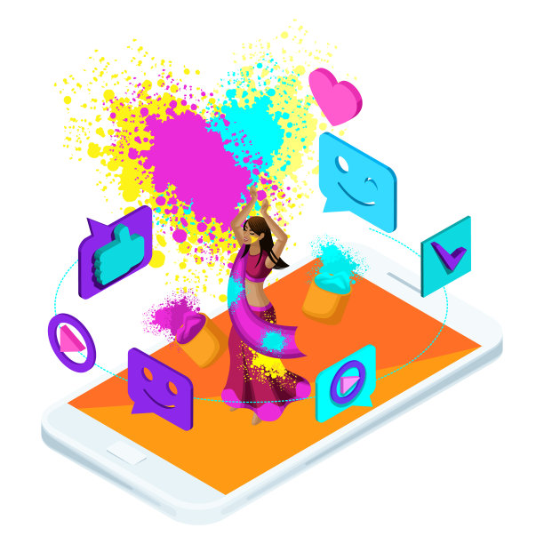 等距的春节的色彩图片下载