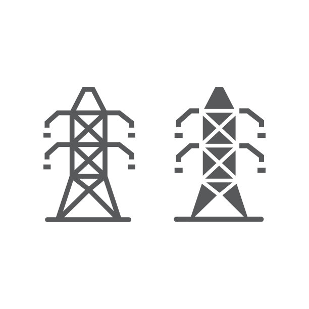 电塔线、字形图标生态图片下载