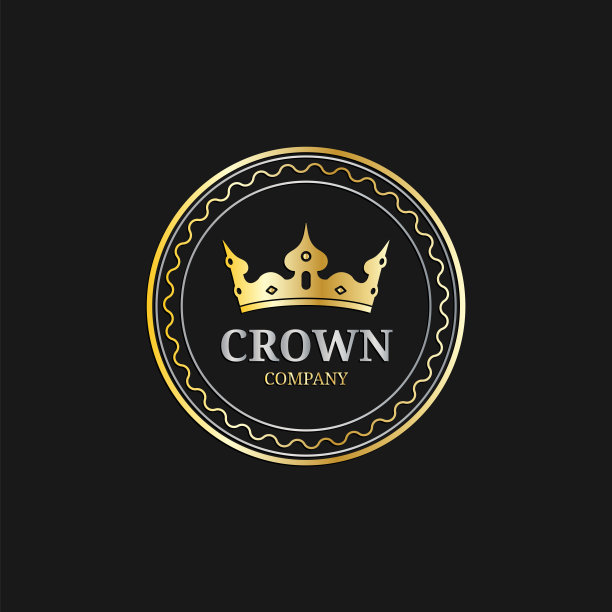 皇冠标志设置豪华日冕字母组合图片下载
