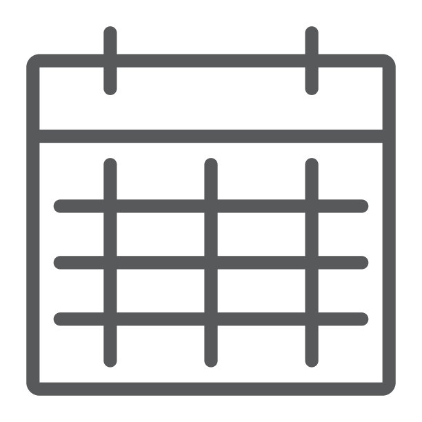 月份日期线性日历图标图片下载