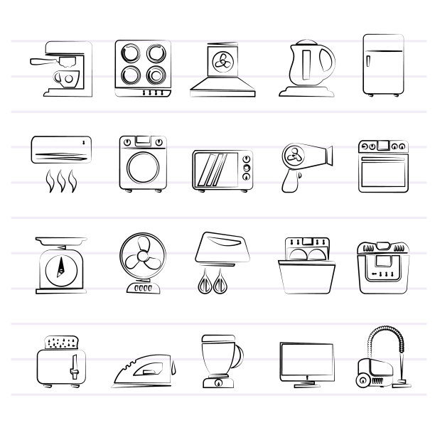 家用电器和电子产品图标图片下载
