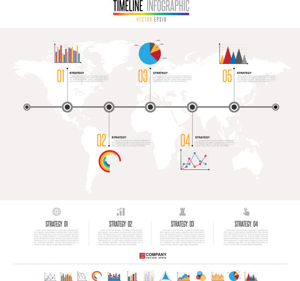 时间轴信息图设计模板图片下载