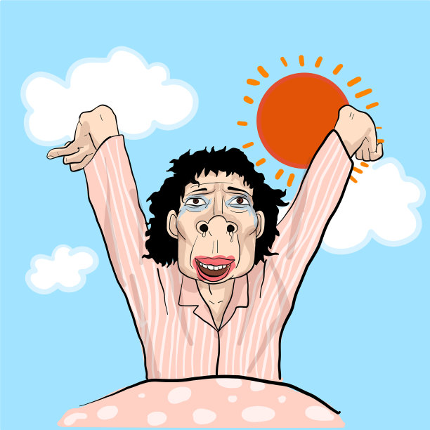 女人扮演卡通线贴纸图片下载