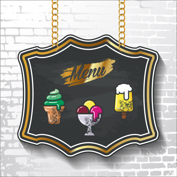 设置设计元素黑板菜单样例图片下载