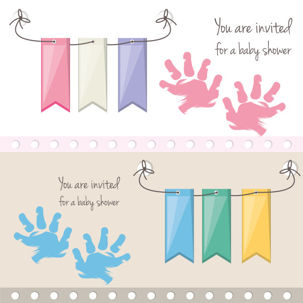 婴儿送礼会邀请礼物欢迎孩子图片下载