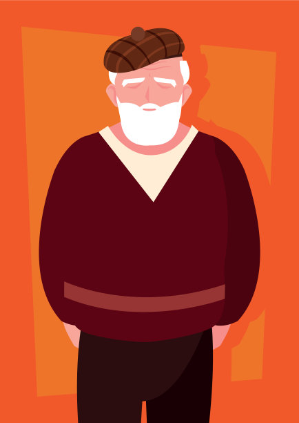 有胡子的老人化身图片下载