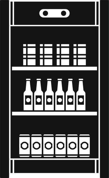 饮料冰箱图标简约风格图片下载