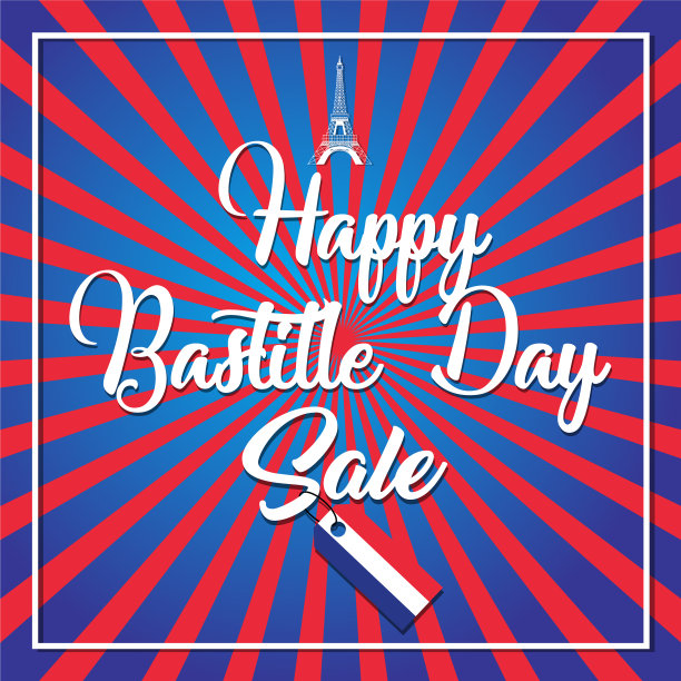 庆祝巴士底日的横幅快乐图片下载