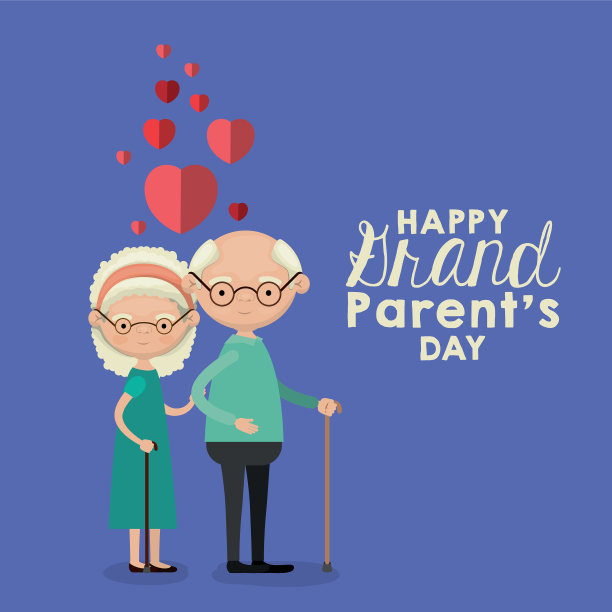 蓝色背景与漫画全身图片下载