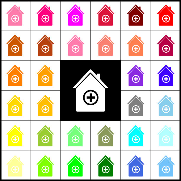 医院标志33号毡笔图片下载