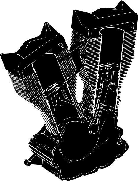 白色背景上的马达图片下载