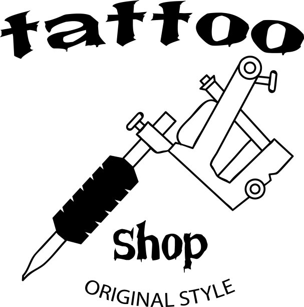 纹身店纹身机背景图片图片下载