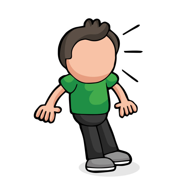 手绘漫画的男人震惊和惊讶图片下载