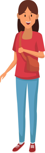 年轻女子学生漫画图片下载